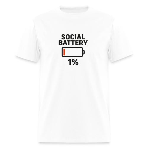 Social battery 1 percent - Men's T-Shirt