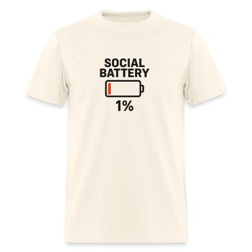 Social battery 1 percent - Men's T-Shirt