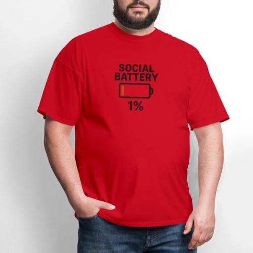 Social battery 1 percent - Men's T-Shirt