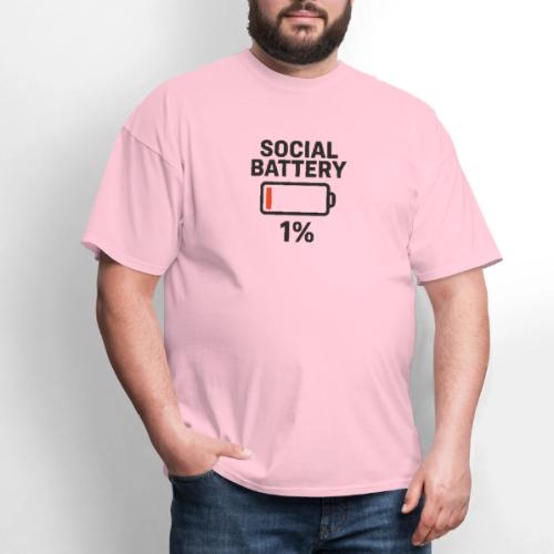 Social battery 1 percent - Men's T-Shirt