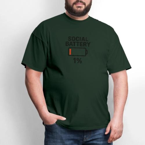Social battery 1 percent - Men's T-Shirt