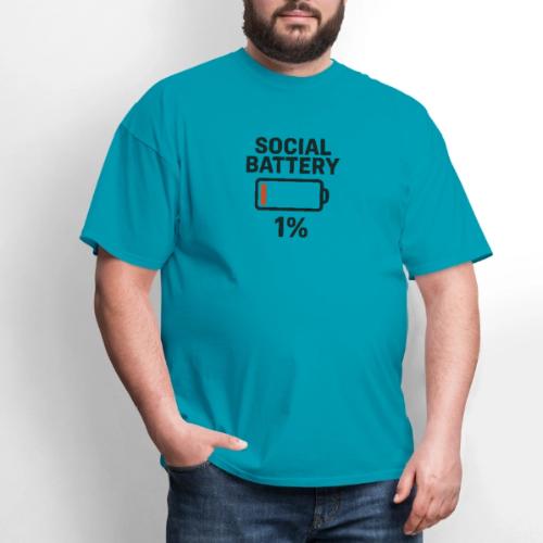 Social battery 1 percent - Men's T-Shirt