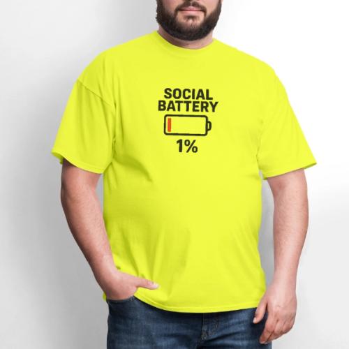 Social battery 1 percent - Men's T-Shirt