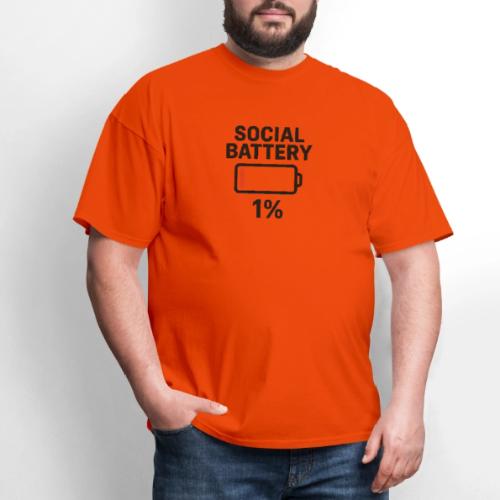 Social battery 1 percent - Men's T-Shirt