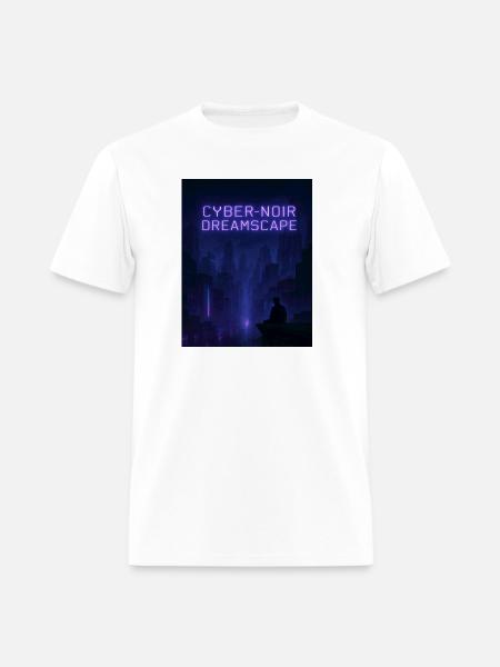 Cyber-Noir Dreamscape Design - Men's T-Shirt - white