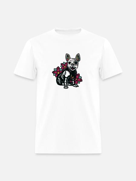 skull dog - Men's T-Shirt - white