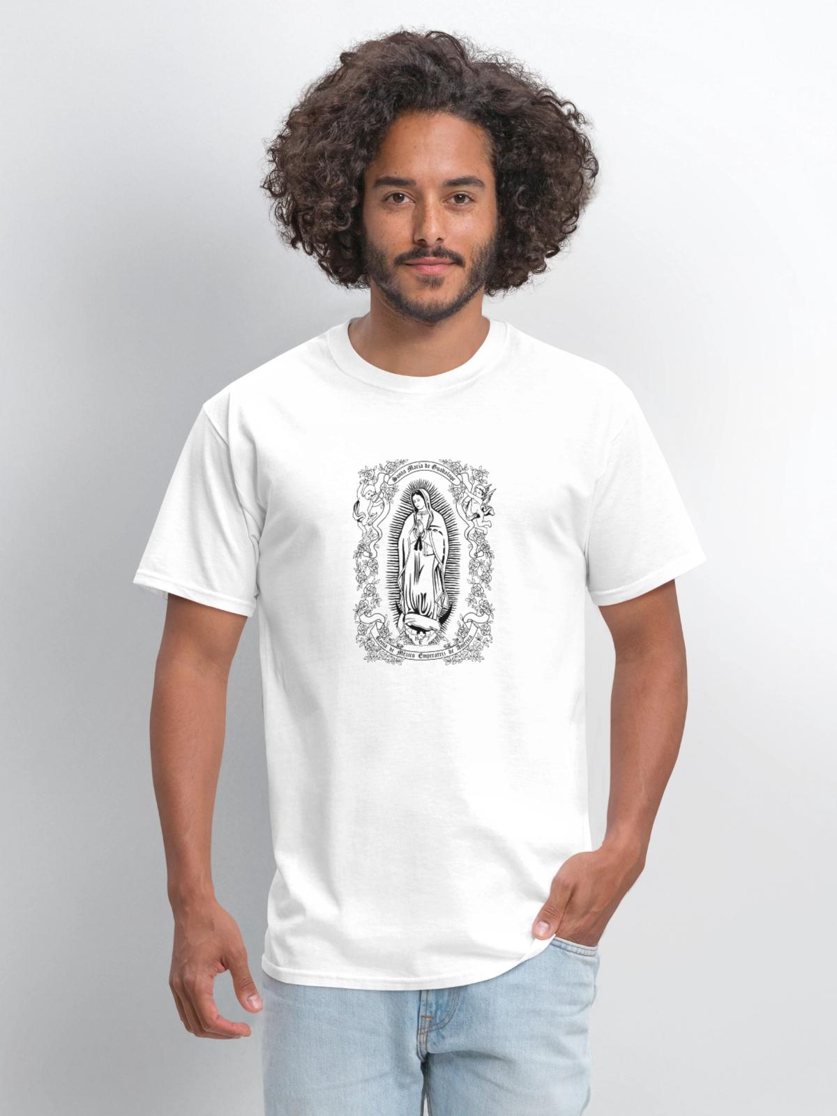 Notre-Dame de Guadalupe Vierge Marie Christian Gift - T-shirt Homme - blanc - Devant - Jose (178cm)