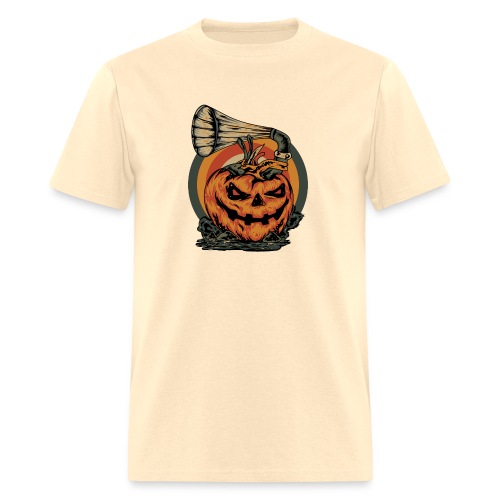 Music Pumpkin Head Halloween Sunset - Men's T-Shirt