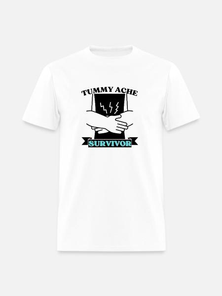 Tummy Ache Survivor - Men's T-Shirt - white