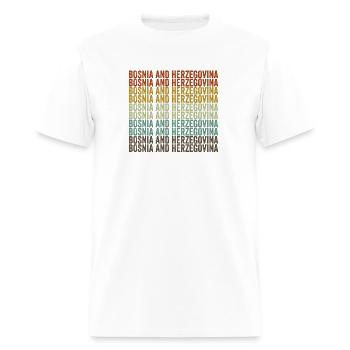 Bosnia And Herzegovina Retro Vintage - Men's T-Shirt - white - Front - Jose (178cm)