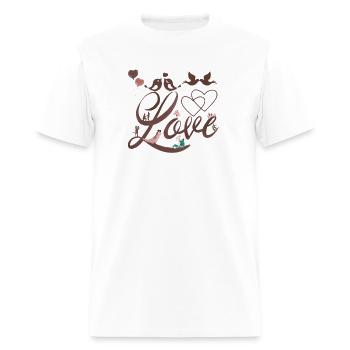 Love Story - Men's T-Shirt - white - Front - Jose (178cm)