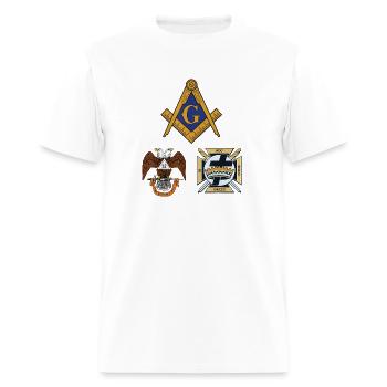 Mason Scottish Rite Knights Templar - Men's T-Shirt - white - Front - Jose (178cm)