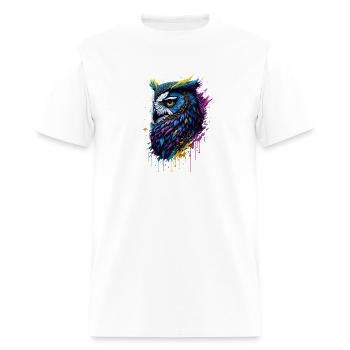 Colorful Owl Splash - Men's T-Shirt - white - Front - Jose (178cm)