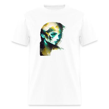 Female with Hair Blowing on a Windy Day - Men's T-Shirt - white - Front - Jose (178cm)