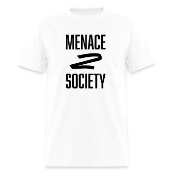 Genuine Menace To Society - Men's T-Shirt - white - Front - Jose (178cm)