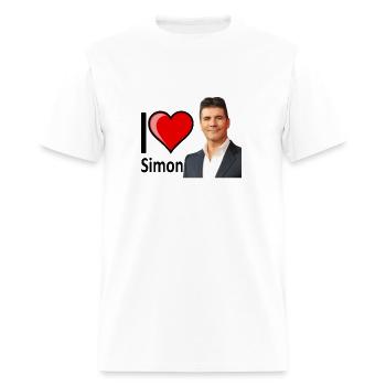 I Love Simon Cowell - Men's T-Shirt - white - Front - Jose (178cm)