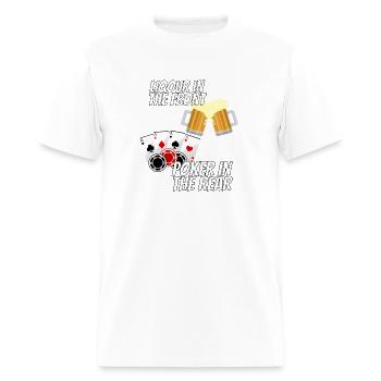 Liquor In The Front Poker In The Rear - Men's T-Shirt - white - Front - Jose (178cm)