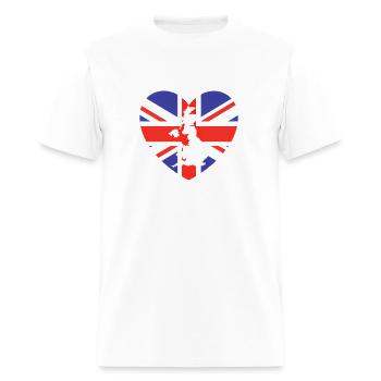 Great Britain Flag Great Britain I Love Great Brit - Men's T-Shirt - white - Front - Jose (178cm)