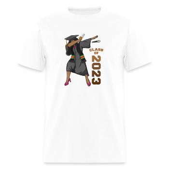 Kente Graduation Stole Class Of 2023 Dabbing - Men's T-Shirt - white - Front - Jose (178cm)