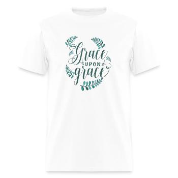 Grace Upon Grace Bible Study Christian Religious C - Men's T-Shirt - white - Front - Jose (178cm)