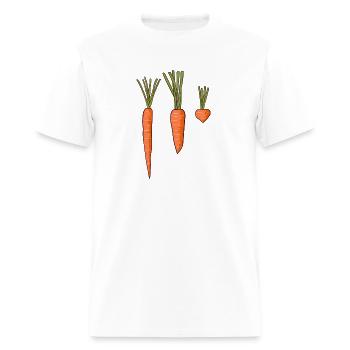 Carrot - Carrot For Vegetarians And Vegans Carrot - Men's T-Shirt - white - Front - Jose (178cm)