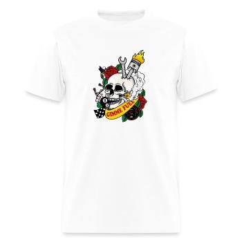 Skull and Smoke - Gimme Fuel - Men's T-Shirt - white - Front - Jose (178cm)