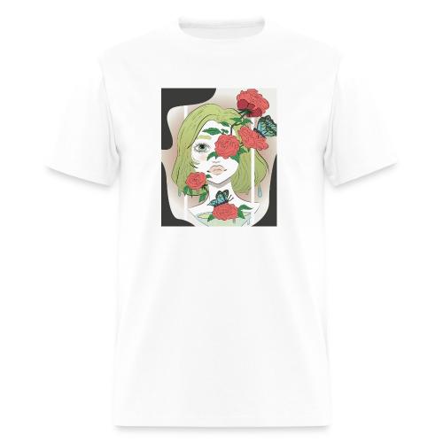 Girl with Rose Vine - Men's T-Shirt