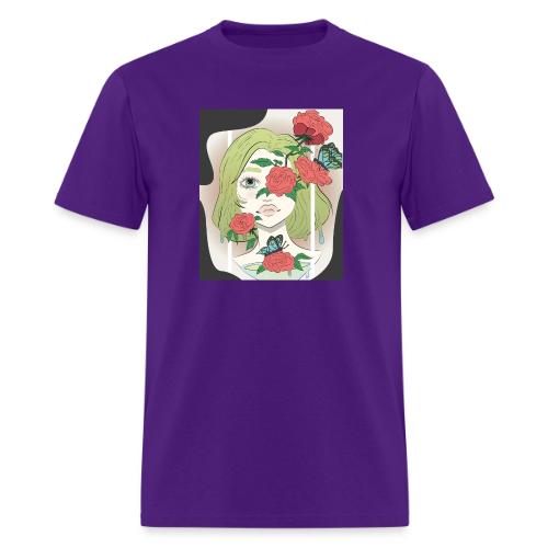 Girl with Rose Vine - Men's T-Shirt