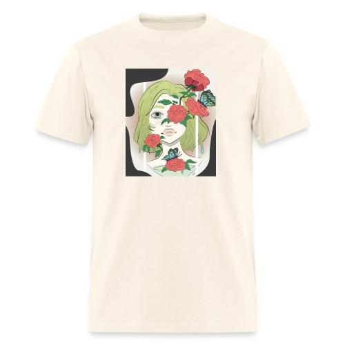 Girl with Rose Vine - Men's T-Shirt