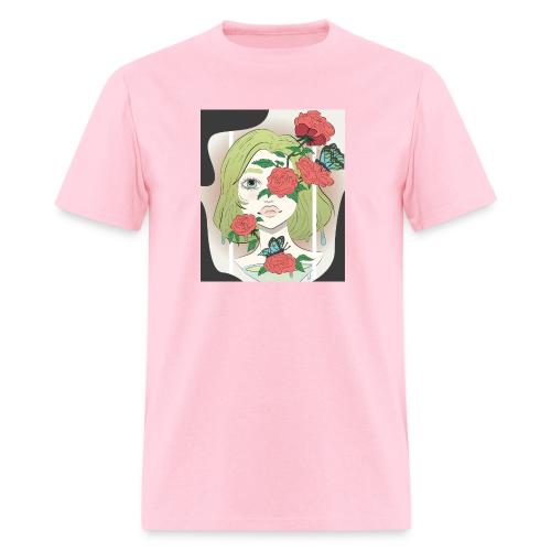 Girl with Rose Vine - Men's T-Shirt