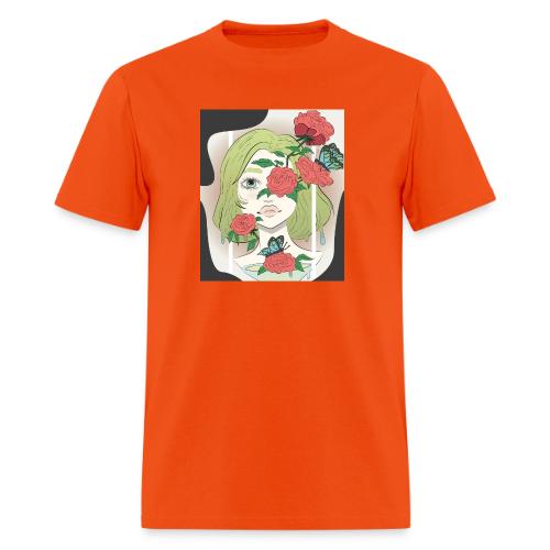 Girl with Rose Vine - Men's T-Shirt