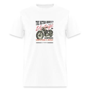 The Retro-Bobber: Chop it, Ride it, Repeat - Men's T-Shirt - white - Front - Jose (178cm)