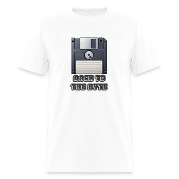 Back to the Byte Retro Floppydisk - Men's T-Shirt - white - Front - Jose (178cm)
