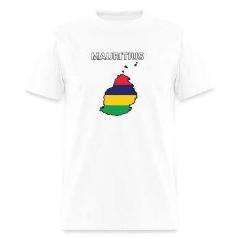 Mauritius Flag Map - Men's T-Shirt - white - Front - Jose (178cm)