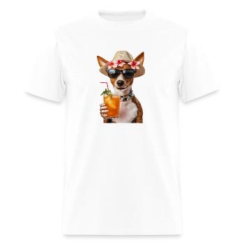 Basenji - Men's T-Shirt - white - Front - Jose (178cm)