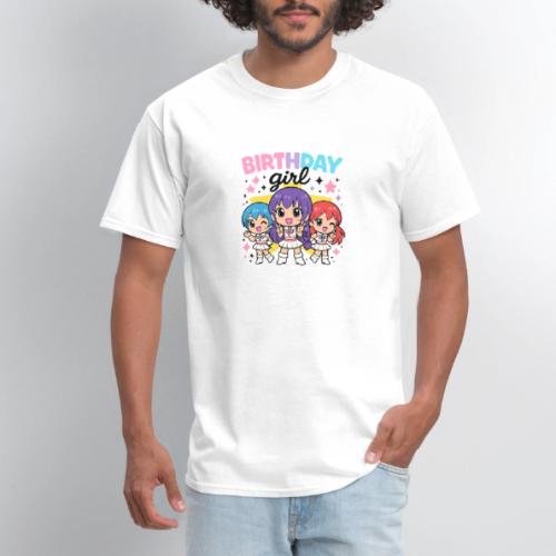 Cute Chibi Birthday Idol Girls - Men's T-Shirt