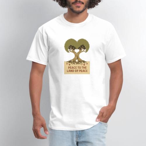 Peace To The Land Of Peace Tree Heart - Men's T-Shirt