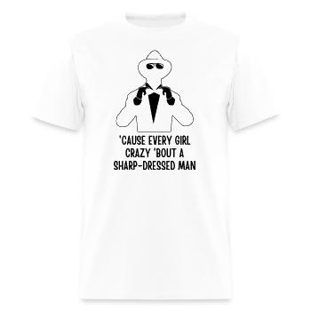 Sharp Dressed Man - Men's T-Shirt - white - Front - Jose (178cm)