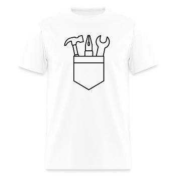 Tools in pocket - Men's T-Shirt - white - Front - Jose (178cm)