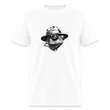 Chameleon Face with Bucket Hat - Men's T-Shirt - white - Front - Jose (178cm)