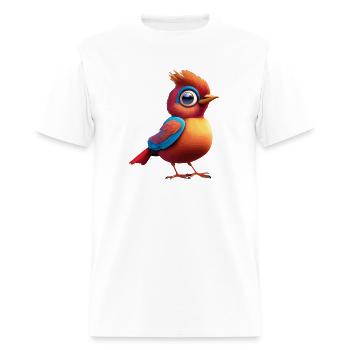 Bird small cartoon - Men's T-Shirt - white - Front - Jose (178cm)