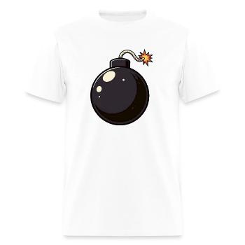 Bomb, Pop Art, Retro Bomb - Men's T-Shirt - white - Front - Jose (178cm)