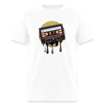 Music Shirt, 80's Cassette Tape , Vintage Cassette - Men's T-Shirt - white - Front - Jose (178cm)