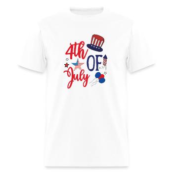 4th Of July - Men's T-Shirt - white - Front - Jose (178cm)