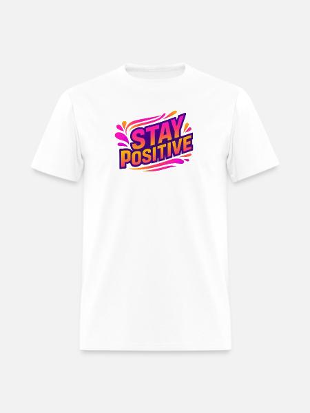Stay Positive Neon Splash - Men's T-Shirt - white