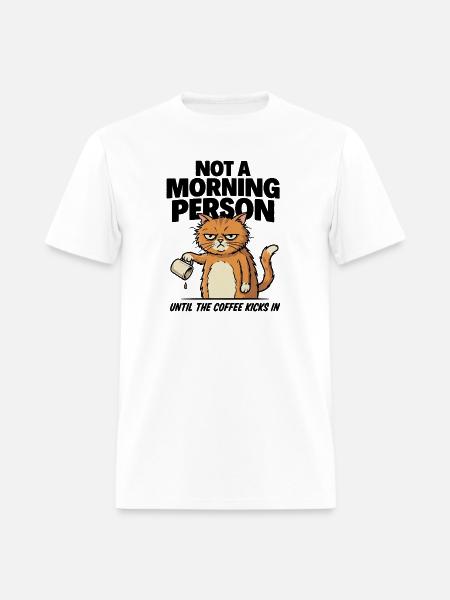 Grumpy Cat Coffee Pour - Men's T-Shirt - white