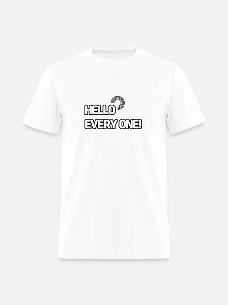 HELLO EVERY ONE 001 - Men's T-Shirt - white