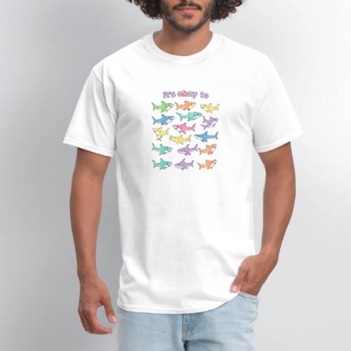 It’s Okay To – Cute Pastel Shark - Men's T-Shirt