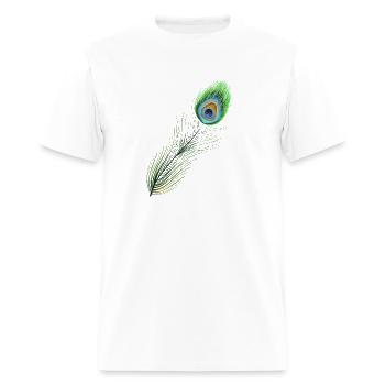 Peacock Feather - Men's T-Shirt - white - Front - Jose (178cm)