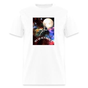 QUIET PLACE - Men's T-Shirt - white - Front - Jose (178cm)